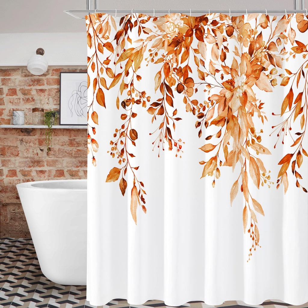 Gibelle Sage Green Eucalyptus Shower Curtain, Floral Print, 72x72