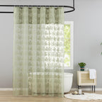 Ivory Lace Shower Curtain 72x72, Vintage Shabby Chic with Attached Valance