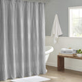 Madison Park Arlo Shower Curtain for Bathroom, 72 x 72, White