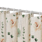 Gibelle Blue Yellow Watercolor Floral Fabric Shower Curtain, 72x72
