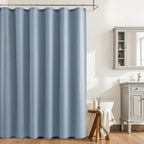 Naturoom Linen Shower Curtain 72 Inch Long for Bathroom Beige 1 Panel
