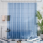 AmazerBath Black Shower Curtain Liner Plastic, Thick PEVA Shower Curtain Black, Dark Shower Liner Heavy Duty 8G, Black Bathroom Curtain Waterproof with 3 Weighted Stones and 12 Grommets, 72x72 Inches