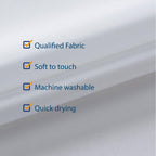 N&Y HOME Fabric Small Stall Shower Curtain Liner Extra Long 36x84, White