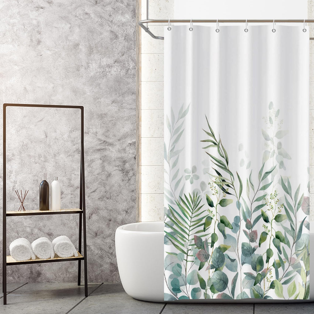 AWERT Blue Marble Shower Curtain - Waterproof for Bathroom Decor, Printed Washable With Hooks, 72x72 Inch