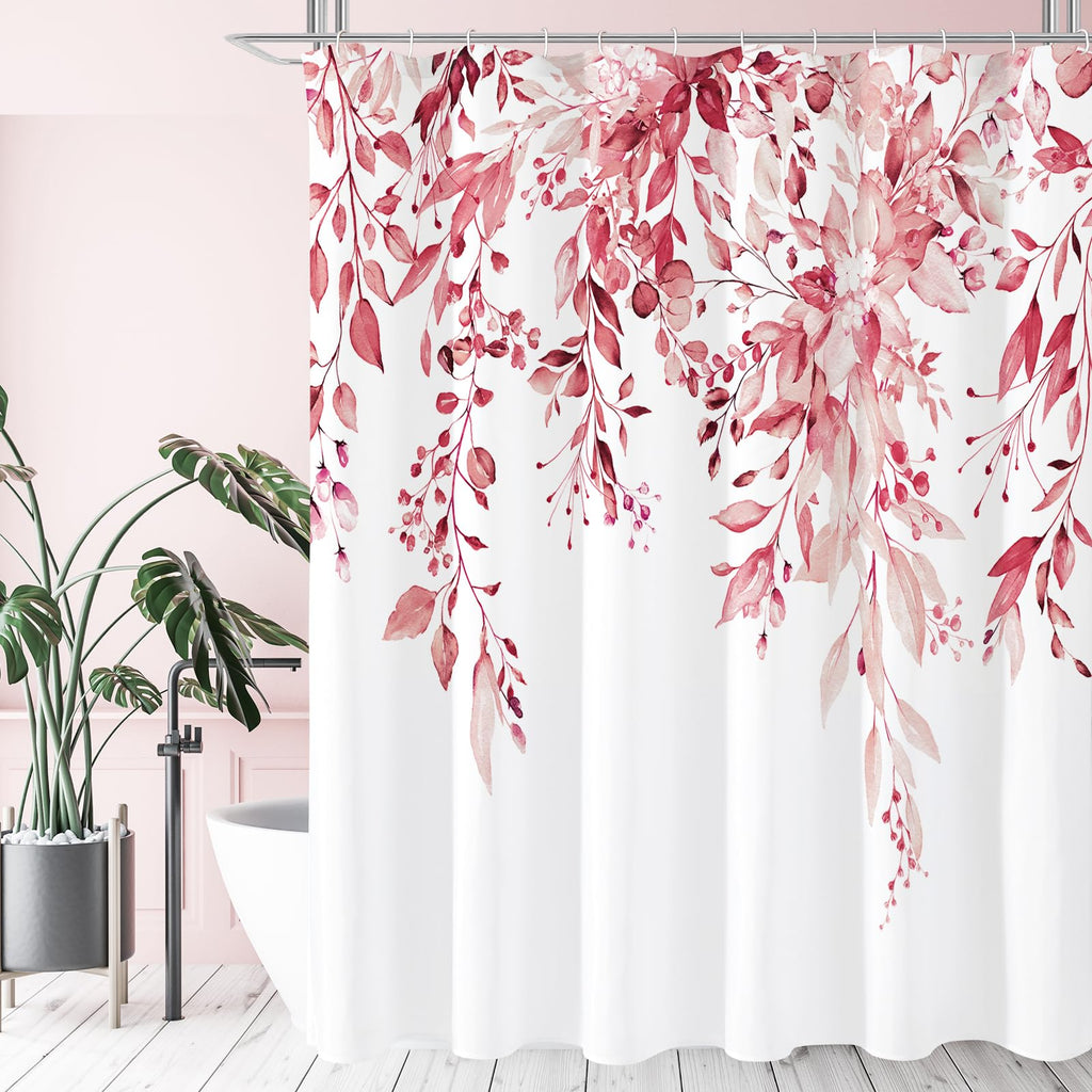 Gibelle Sage Green Eucalyptus Shower Curtain, Floral Print, 72x72
