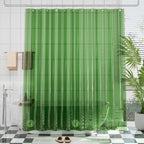AmazerBath Black Shower Curtain Liner Plastic, Thick PEVA Shower Curtain Black, Dark Shower Liner Heavy Duty 8G, Black Bathroom Curtain Waterproof with 3 Weighted Stones and 12 Grommets, 72x72 Inches
