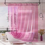 AmazerBath Heavy Shower Curtain Liner, 100% EVA Clear Green Heavy Duty Luxury Soft Shower Curtain and Liner 2-in-1, 72x72 Plastic Weighted Shower Liner, 12 Rustproof Grommets & 3 Heavyweight Stones