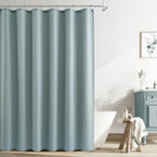 Naturoom Linen Shower Curtain 72 Inch Long for Bathroom Beige 1 Panel