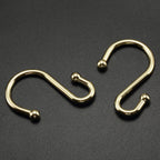 Gold Shower Curtain Rings Hooks, Set of 12 CHICTIE Decorative Shower Curtain Hooks, Premium Metal Rust Resistant S Shaped Hooks Hangers for Bathroom Curtains,Clothing, Towels, etc