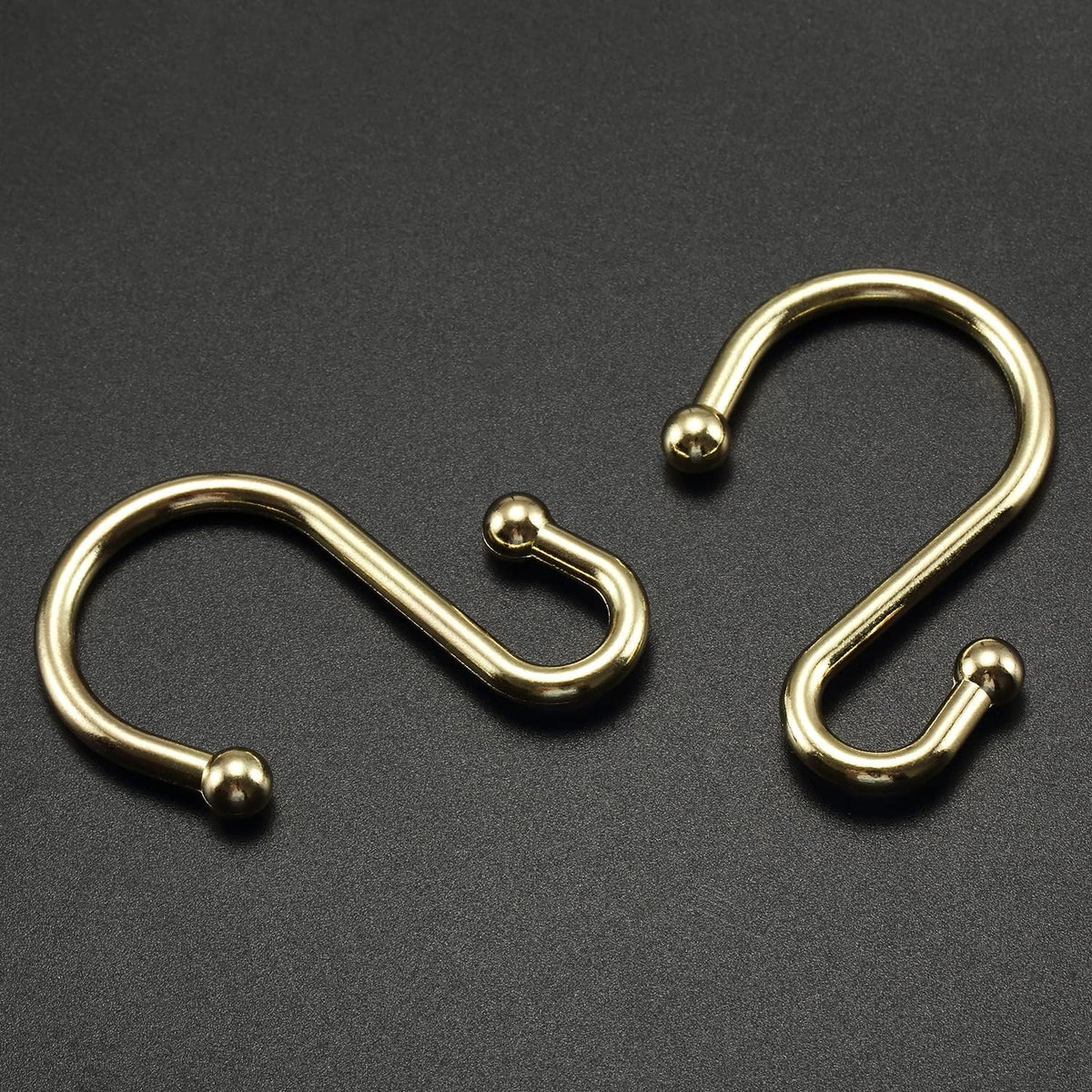 Gold Shower Curtain Rings Hooks, Set of 12 CHICTIE Decorative Shower Curtain Hooks, Premium Metal Rust Resistant S Shaped Hooks Hangers for Bathroom Curtains,Clothing, Towels, etc