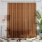 AmazerBath Black Shower Curtain Liner Plastic, Thick PEVA Shower Curtain Black, Dark Shower Liner Heavy Duty 8G, Black Bathroom Curtain Waterproof with 3 Weighted Stones and 12 Grommets, 72x72 Inches