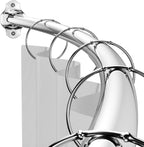 Mcrbeay Curved Shower Curtain Rod, Stainless Steel, Adjustable 40-72 inch