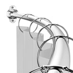 Mcrbeay Curved Shower Curtain Rod, Stainless Steel, Adjustable 40-72 inch