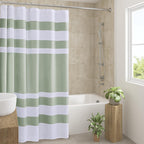 Madison Park Spa Waffle Shower Curtain for Bathroom, 72 x 72, Grey