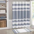 Madison Park Spa Waffle Shower Curtain for Bathroom, 72 x 72, Grey