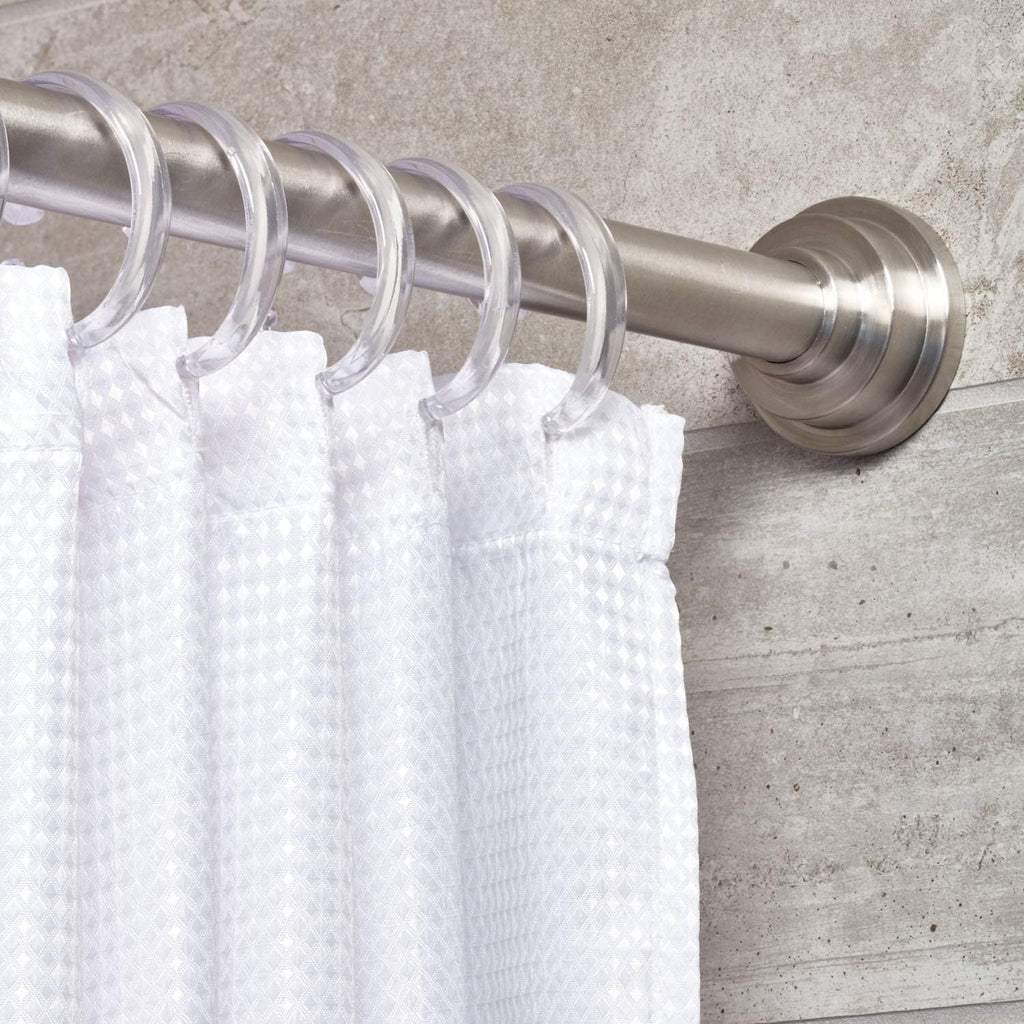 iDesign Plastic Shower Curtain C Hooks, Set of 12, Clear