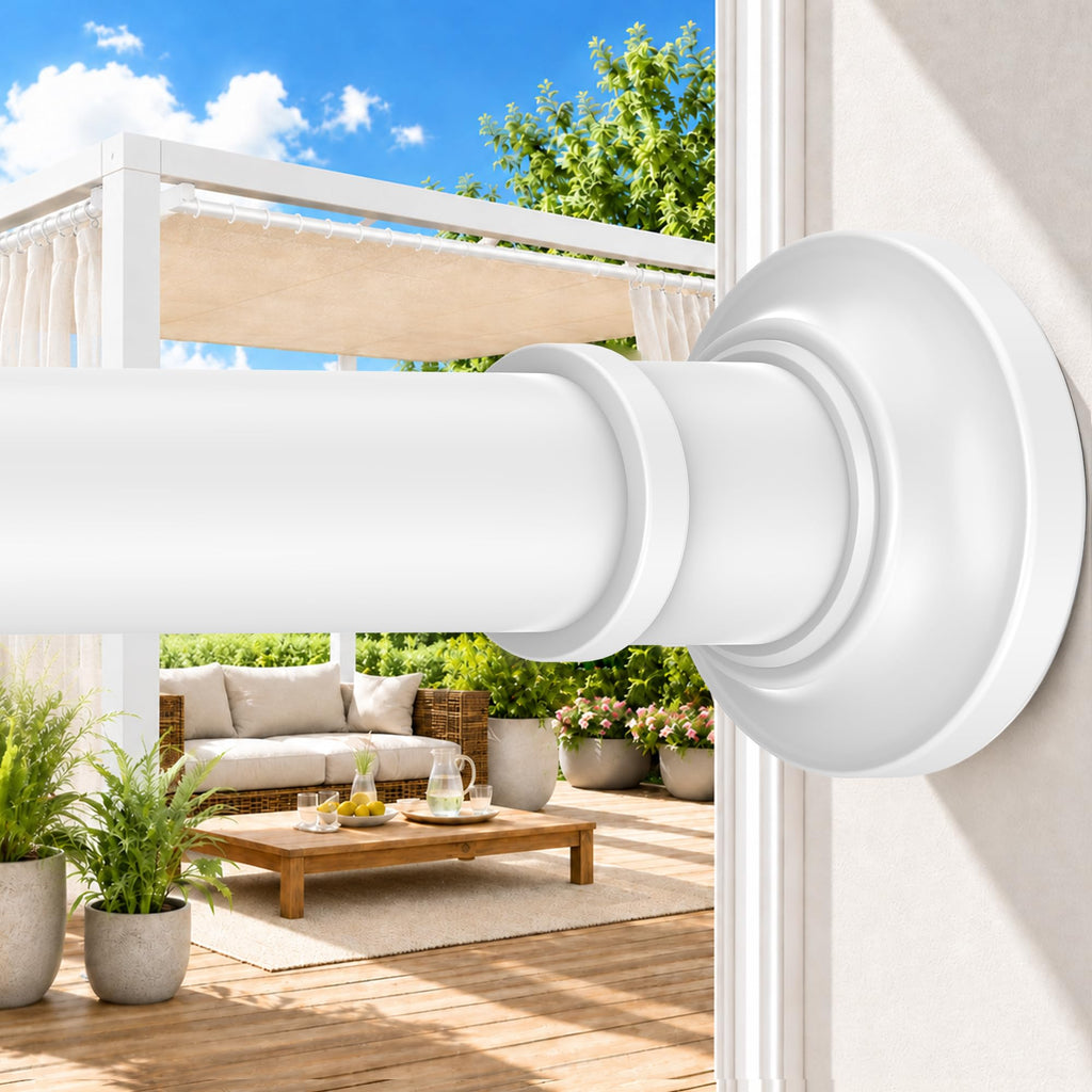 Outdoor Tension Rods No Drilling Long Shower Curtain Rod 30-120 Inch