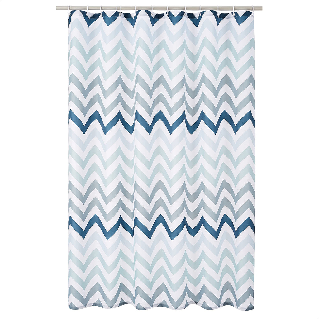 Amazon Basics Lightweight Super Soft Easy Care Microfiber Waffle Texture Shower Curtain , 72" x 72", White