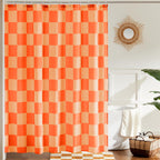 Ohocut Checkered Shower Curtain, Sage Green Shower Curtains for Bathroom, Cute Retro Checkboard Shower Curtain Vintage Aesthetic, Washable Fabric Bath Curtain 72''x72''