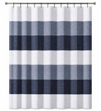 Dainty Home Ombre Waffle Weave Shower Curtain 70 x 72 Grey Textured Fabric Shower Curtain, Hotel Style Waffle Weave Bathroom Curtain, Water Resistant Polyester Ombre Shower Curtain