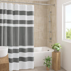 Madison Park Spa Waffle Shower Curtain for Bathroom, 72 x 72, Grey