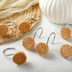 Colingmill 12 Pcs Boho Knots Shower Curtain Hooks for Hangers Decor