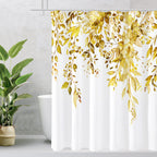 Gibelle Sage Green Eucalyptus Shower Curtain, Floral Print, 72x72