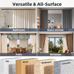 STARLATTA Shower Tension Curtain Rod 31-120", 1.1" Heavy Duty, Matte Black