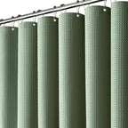 Dynamene Waffle Shower Curtain 256 GSM Heavy Duty Fabric 72"x72" Sage Green