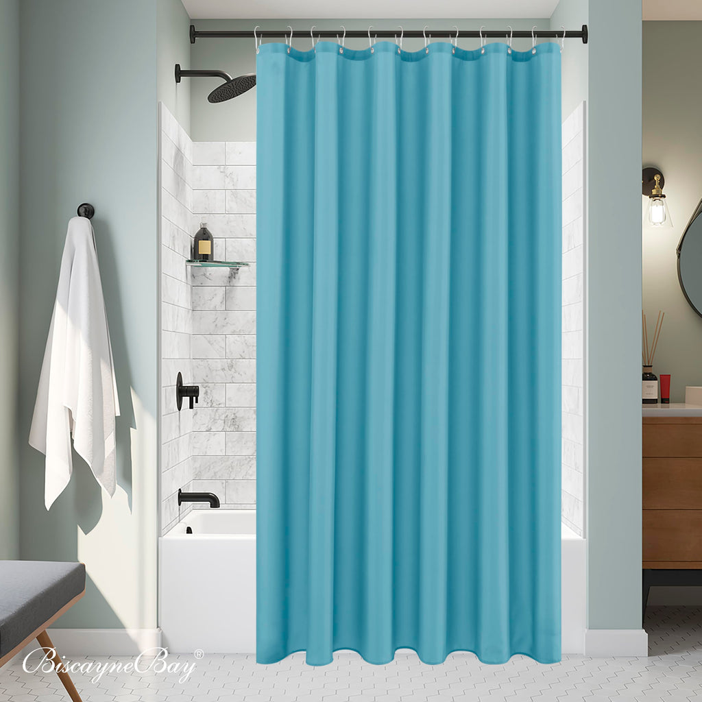 Fabric Shower Curtain Liner 60x72 Inch-White Standard Size Shower Liners