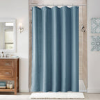 Naturoom Linen Shower Curtain 72 Inch Long for Bathroom Beige 1 Panel