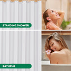 Fabric Shower Curtain Liner 60x72 Inch-White Standard Size Shower Liners