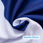 AmazerBath Navy Blue Shower Curtain Stripes, 72" W x 72" H Blue and White Shower Curtain, Fabric Shower Curtains for Bathroom with 2 Heavy Stones, Water Repellent