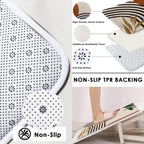 Bathroom Sets with Shower Curtain and Rugs, Set of 4 Geometric Boho