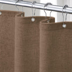 Linen Shower Curtain Beige Boho Cream Natural Cloth 72" W x 72" L