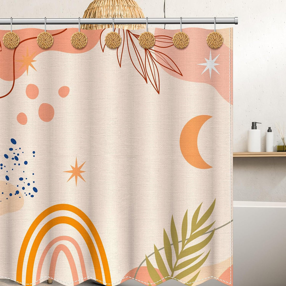 Colingmill 12 Pcs Boho Knots Shower Curtain Hooks for Hangers Decor