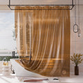 AmazerBath Heavy Shower Curtain Liner, 100% EVA Clear Green Heavy Duty Luxury Soft Shower Curtain and Liner 2-in-1, 72x72 Plastic Weighted Shower Liner, 12 Rustproof Grommets & 3 Heavyweight Stones