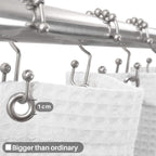 Barossa Design Waffle Weave Extra Long Shower Curtain White, 72x84