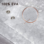 Bostofy Waterproof Shower Curtain Liner 8G EVA Thick Shower Curtain with Heavy Duty 3 Bottom Magnets, Shower Liner for Shower Stall, Bathtubs, 3D Pebble Pattern, 72 x 72,12 Hooks