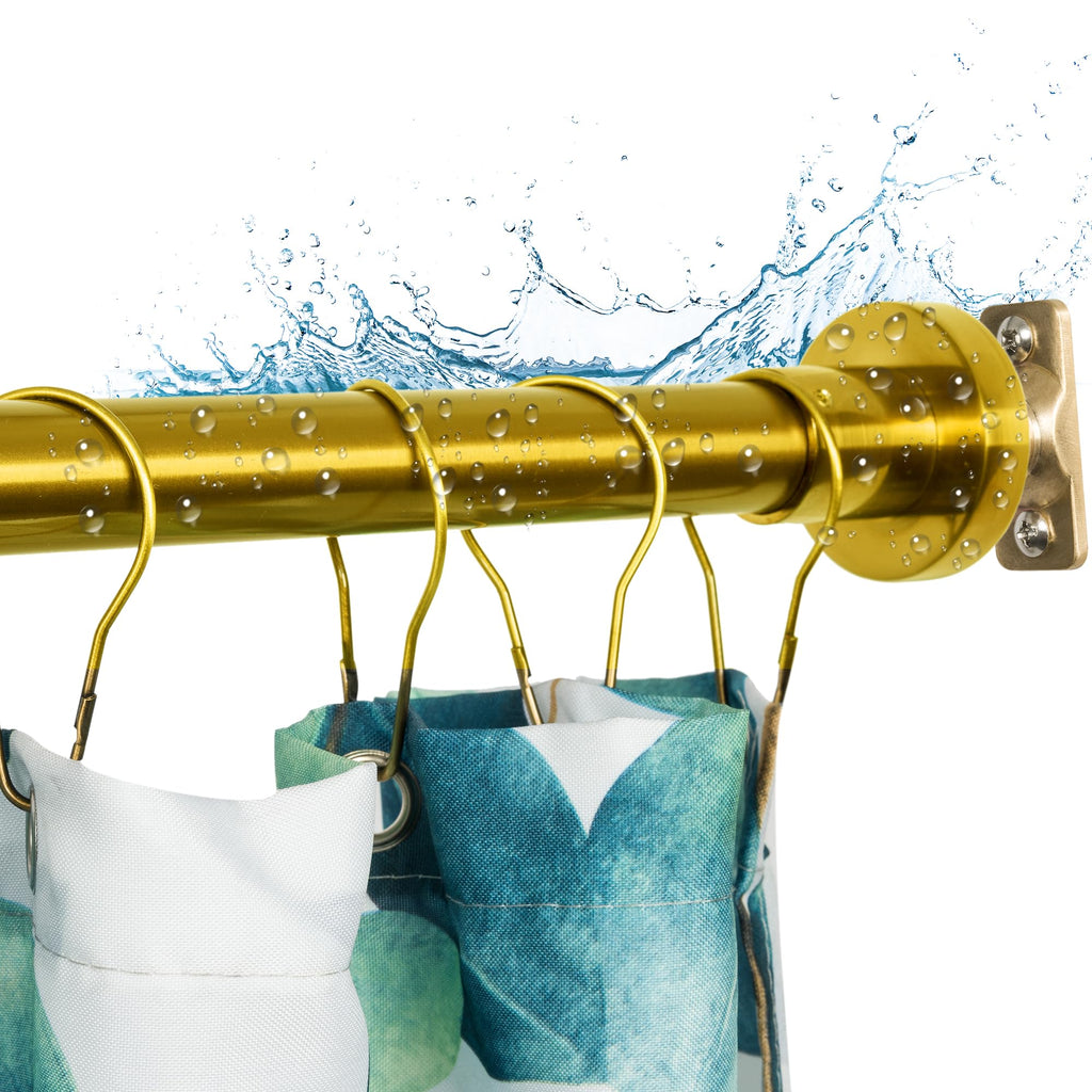 Artiwell Heavy Duty Shower Rod, Adjustable Shower Curtain Rod, Expandable 47-84 Inch, Permanent Mount Shower Rod, Never Rust Stainless Steel For Window Curtain and Closet, Brushed Nickel