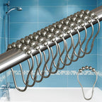 BigFoot Shower Curtain Hooks, Stainless Steel, Rust-Resistant, Easy Install