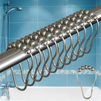 BigFoot Shower Curtain Hooks, Stainless Steel, Rust-Resistant, Easy Install
