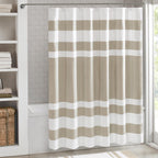 Madison Park Spa Waffle Shower Curtain for Bathroom, 72 x 72, Grey