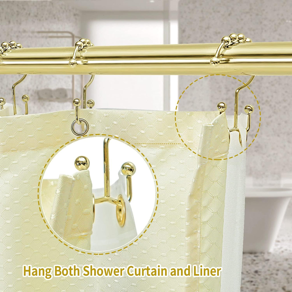 TOPROD Shower Curtain Hooks Rings Shower Curtain Hangers for Bathroom Hooks