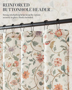 jinchan Linen Shower Curtain for Bathroom with 12 Hooks, Beige, 70x72