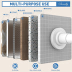 SUNALLY Shower Curtain Rod Adjustable 32-61 in Tension Curtain Rods, White