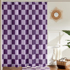 Ohocut Checkered Shower Curtain, Sage Green Shower Curtains for Bathroom, Cute Retro Checkboard Shower Curtain Vintage Aesthetic, Washable Fabric Bath Curtain 72''x72''