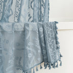 WAZZIO Dark Sage Green Lace Shower Curtain,Boho Chic Style,72 x 72 in