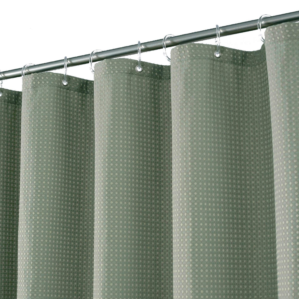 Barossa Design Narrow Stall Shower Curtain Waffle Weave 36x72, White