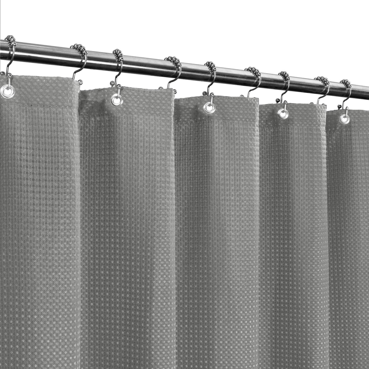 Barossa Design Narrow Stall Shower Curtain Waffle Weave 36x72, White